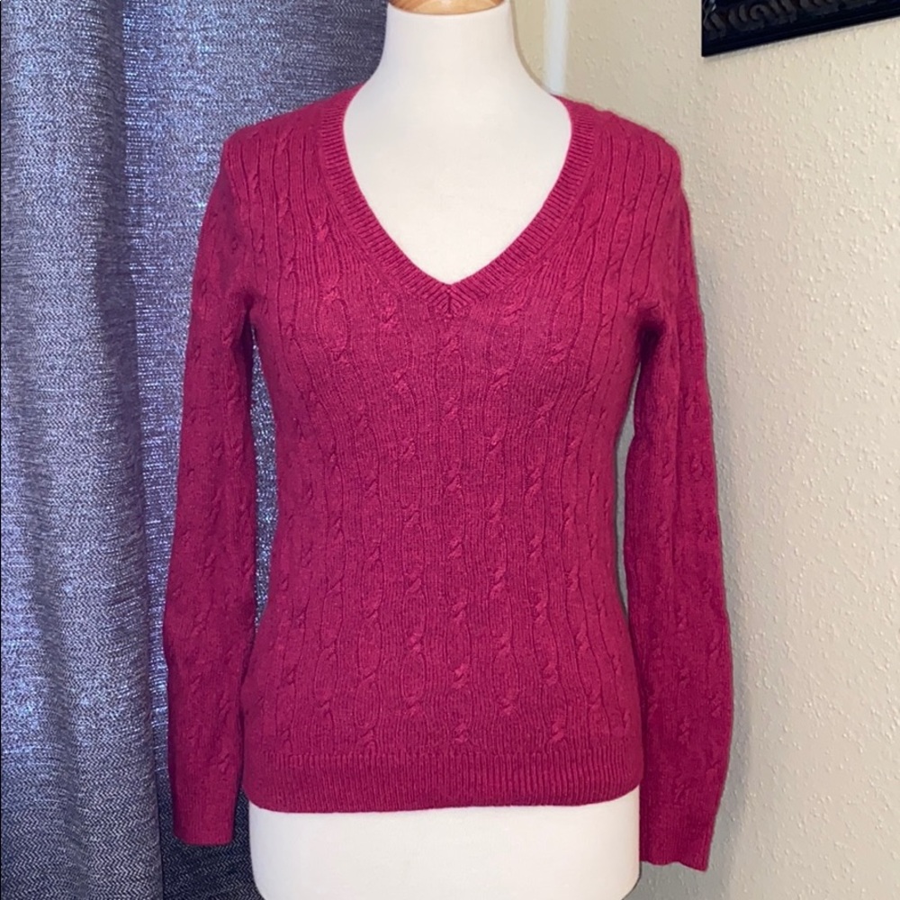 Women’s Ann Taylor Loft Pink V-neck Sweater XS